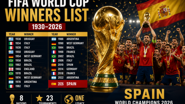 FIFA World Cup Winners List From 1930 to 2026