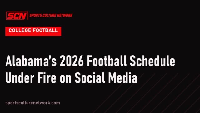 Alabama’s 2026 Football Schedule Under Fire on Social Media