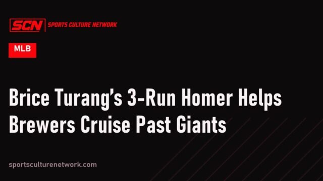 Brice Turang’s 3-Run Homer Helps Brewers Cruise Past Giants