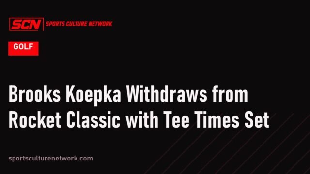 Brooks Koepka Withdraws from Rocket Classic with Tee Times Set