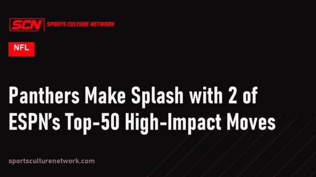 Panthers Make Splash with 2 of ESPN’s Top-50 High-Impact Moves