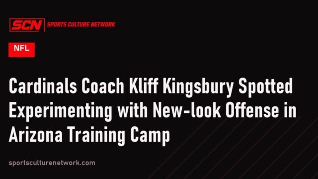 Cardinals Coach Kliff Kingsbury Spotted Experimenting with New-look Offense in Arizona Training Camp