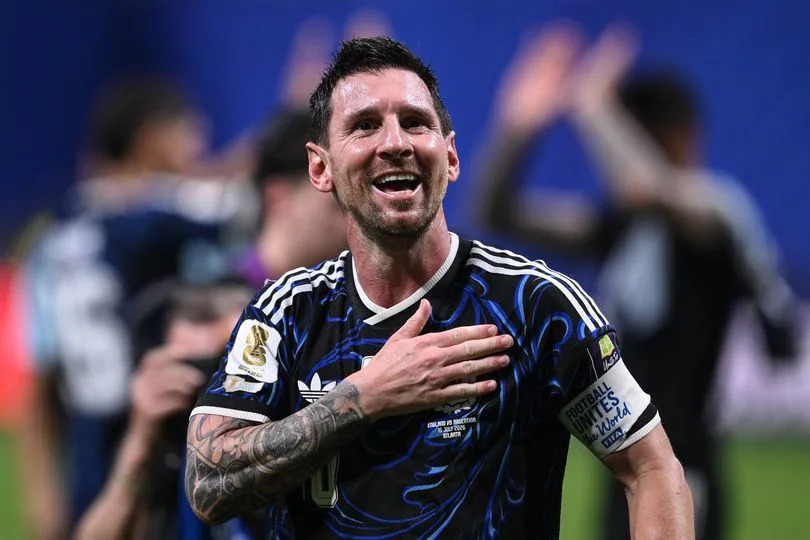 ATLANTA, GEORGIA - JULY 15: Lionel Messi of Argentina celebrates during the FIFA World Cup 2026 Semi Final match between England and Argentina at Atlanta Stadium on July 15, 2026 in Atlanta, Georgia. (Photo by Image Photo Agency/Getty Images)