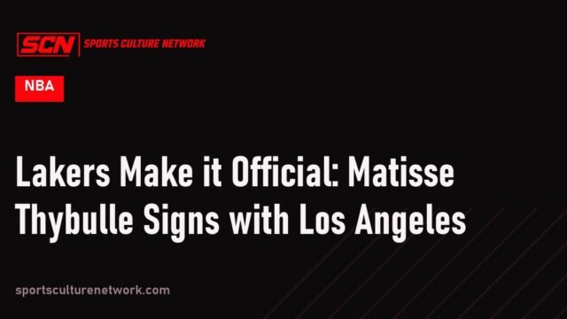 Lakers Make it Official: Matisse Thybulle Signs with Los Angeles