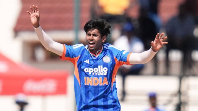 Mayank Yadav Makes History with First-Ball Wicket in IND vs ZIM T20I