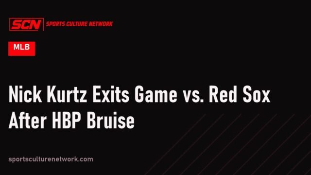 Nick Kurtz Exits Game vs. Red Sox After HBP Bruise