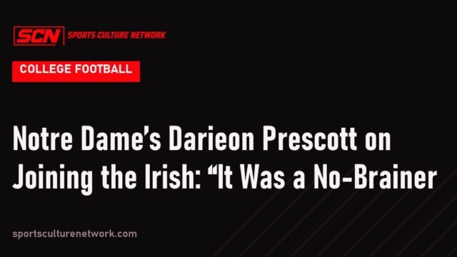 Notre Dame’s Darieon Prescott on Joining the Irish: “It Was a No-Brainer