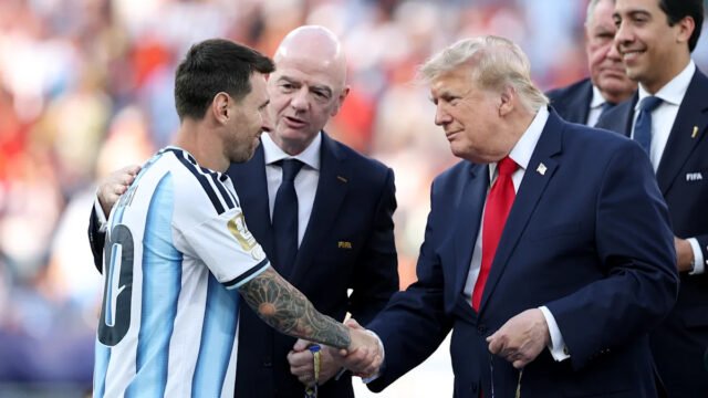 President Donald Trump booed by crowd at World Cup final before handing out medals, trophies