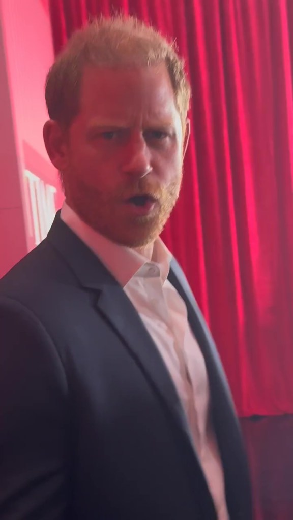 Prince Harry reacting to England