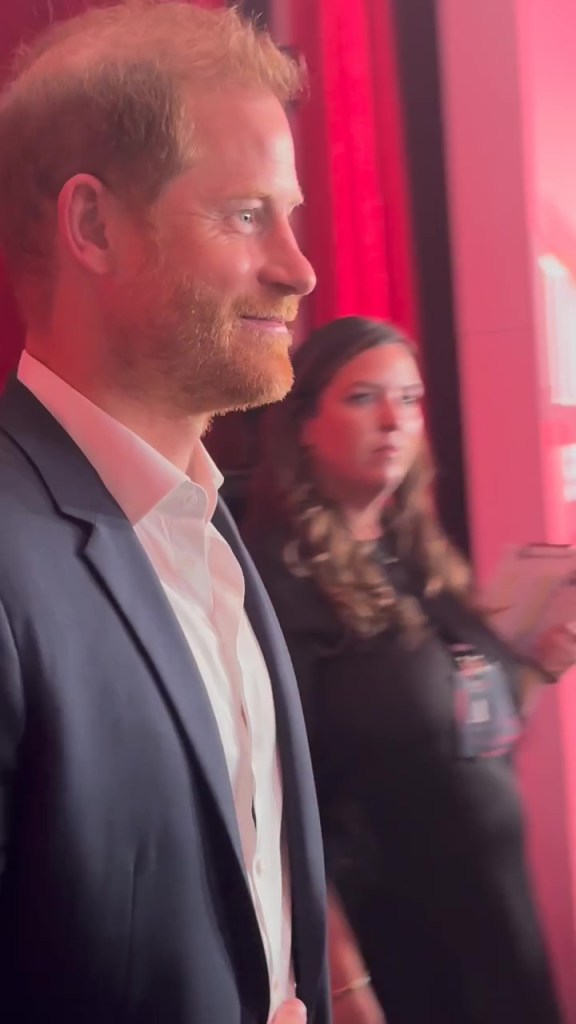 Prince Harry reacting to England