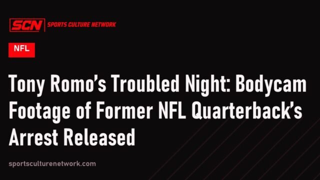 Tony Romo’s Troubled Night: Bodycam Footage of Former NFL Quarterback’s Arrest Released