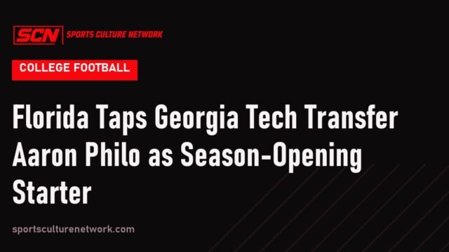 Florida Taps Georgia Tech Transfer Aaron Philo as Season-Opening Starter
