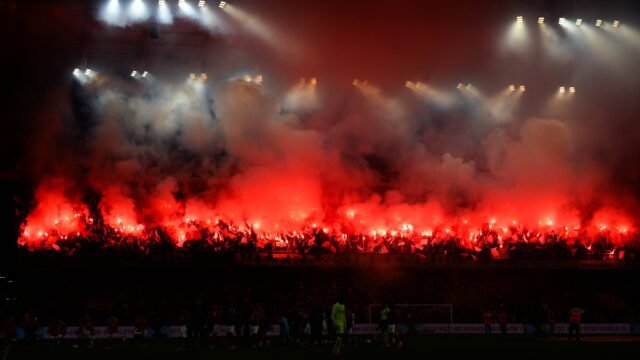 200 Fans of Atalanta Set Parts of Away End Alight in Protest