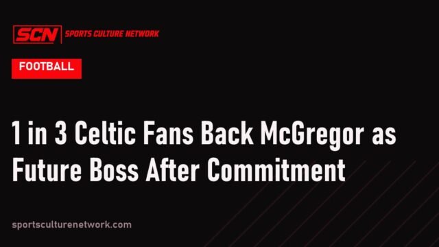 1 in 3 Celtic Fans Back McGregor as Future Boss After Commitment