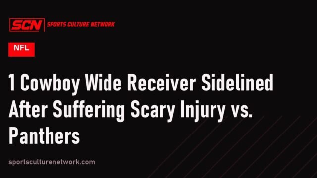 1 Cowboy Wide Receiver Sidelined After Suffering Scary Injury vs. Panthers