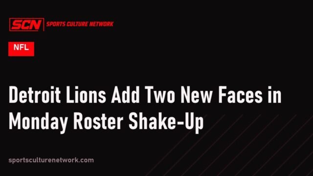 Detroit Lions Add Two New Faces in Monday Roster Shake-Up