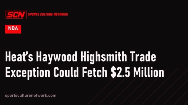 Heat’s Haywood Highsmith Trade Exception Could Fetch $2.5 Million