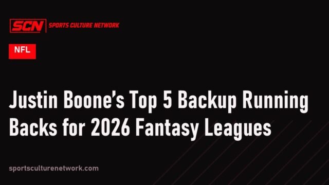Justin Boone’s Top 5 Backup Running Backs for 2026 Fantasy Leagues