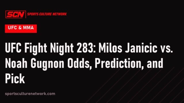 UFC Fight Night 283: Milos Janicic vs. Noah Gugnon Odds, Prediction, and Pick