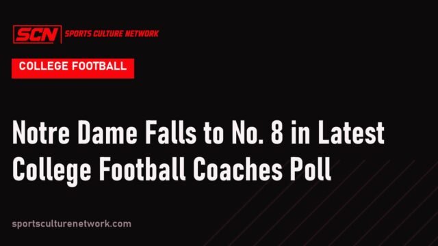 Notre Dame Falls to No. 8 in Latest College Football Coaches Poll
