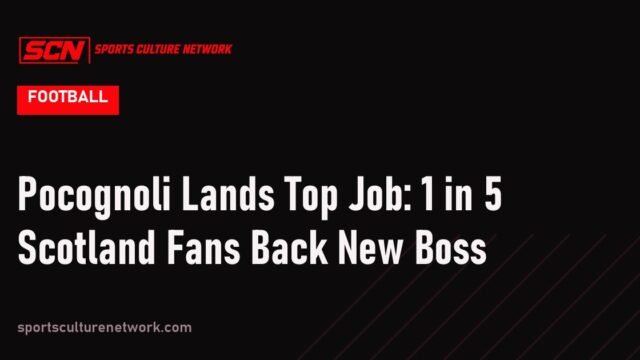Pocognoli Lands Top Job: 1 in 5 Scotland Fans Back New Boss