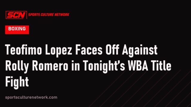 Teofimo Lopez Faces Off Against Rolly Romero in Tonight’s WBA Title Fight