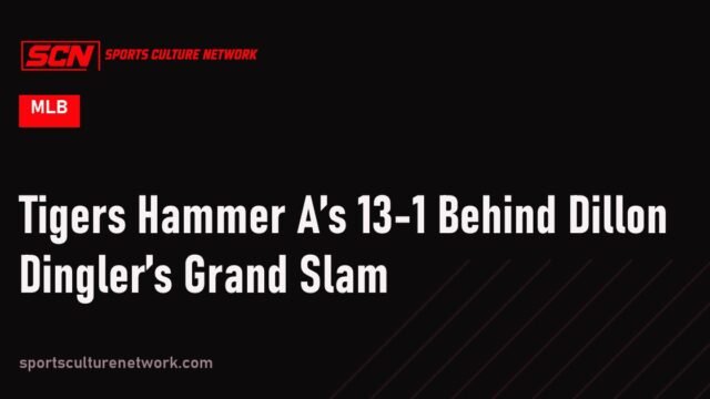 Tigers Hammer A’s 13-1 Behind Dillon Dingler’s Grand Slam
