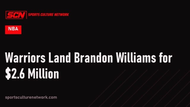 Warriors Land Brandon Williams for $2.6 Million