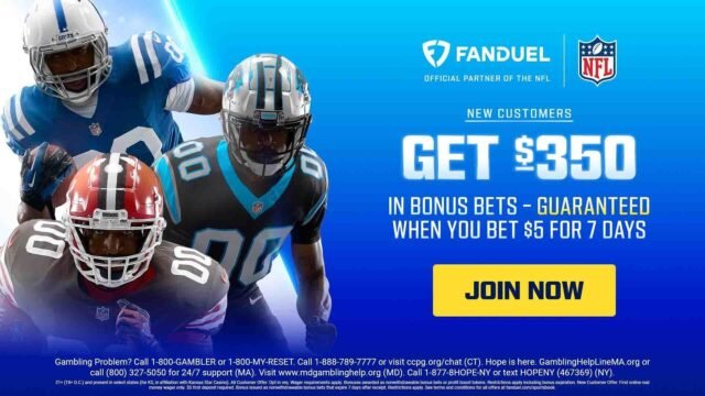 $350 in bonus bets available via FanDuel promo code for Lions vs. Bills