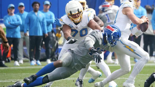 Chargers’ offensive line struggles continue with low pass-block rates and rising penalties in 0-3 start
