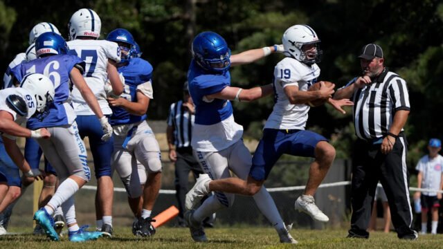 Nantucket football coach gets first win in season opener