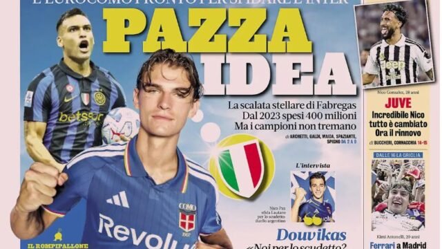 Today’s Papers – Crazy Como idea, Allegri crucified