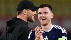 Andy Robertson becomes only second Scotland player to reach 100 caps in Nations League match