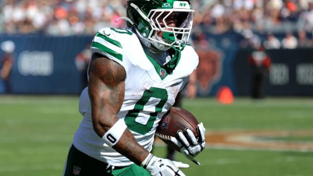 Jets’ Braelon Allen leads rushing with 59 yards on 14 carries in Week 4 win over Bears