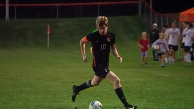 Jonesville’s Charlie Spencer scores hat trick as team reaches district semifinals against Hillsdale Academy