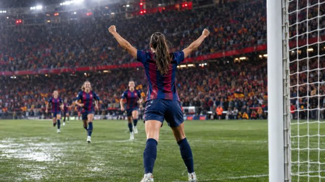 Clàudia Pina’s four goals power Barcelona to 7-0 win over Real Madrid at Camp Nou