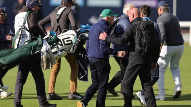 Celtic owner Dermot Desmond faces fan protest with tennis balls at St Andrews pro-am golf event