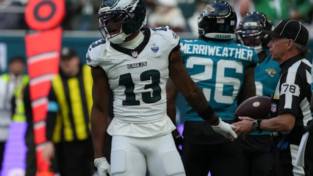 Eagles wide receiver Dontayvion Wicks misses Thursday practice with hamstring injury