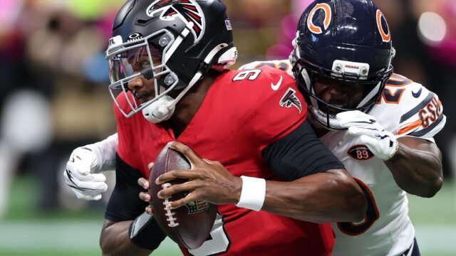 Falcons struggle with turnovers and injuries in 34-23 loss to Bears at Mercedes-Benz Stadium