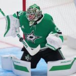 Jake Oettinger records 17th shutout as Dallas Stars rout Sharks 5-0 without injured captain Celebrini