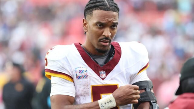 Jayden Daniels urges better clock management after Commanders tie Giants 27-27