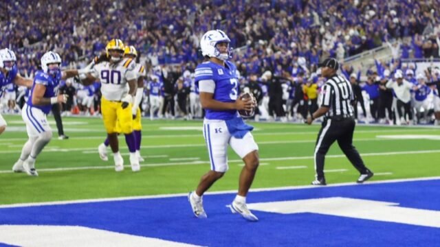 Kentucky football mocks fake LSU quote after stunning 35-34 overtime win at Kroger Field