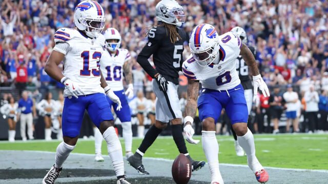 Keon Coleman scores touchdown in Week 6 as Bills edge Raiders in Las Vegas