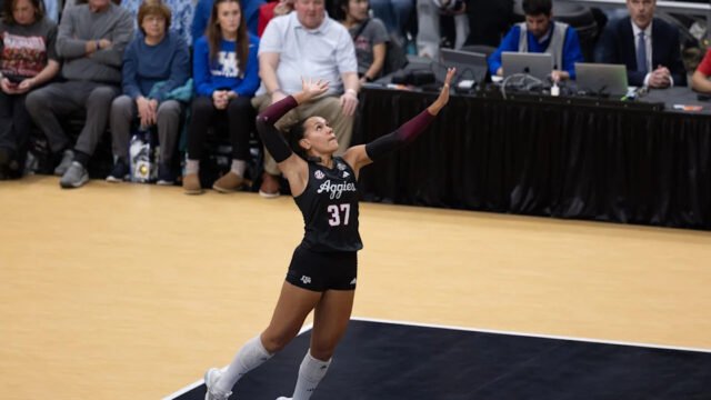 Kyndal Stowers breaks Texas A&M points record in sweep of Mississippi State