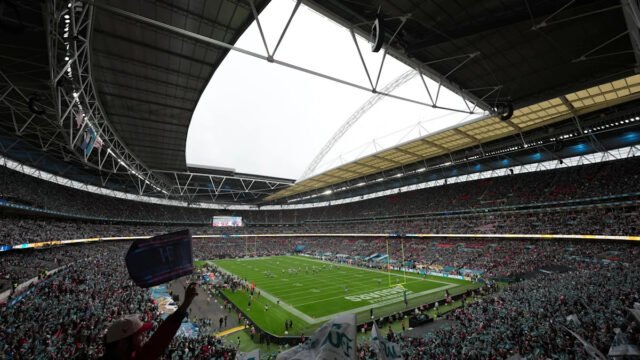 NFL umpire Larry Smith injured and carted off during Jaguars-Texans game at Wembley Stadium