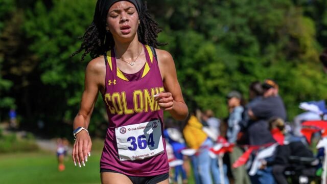 Colonie girls’ cross country wins 14th Grout Invitational title led by freshman Madelyn Fowle in Schenectady
