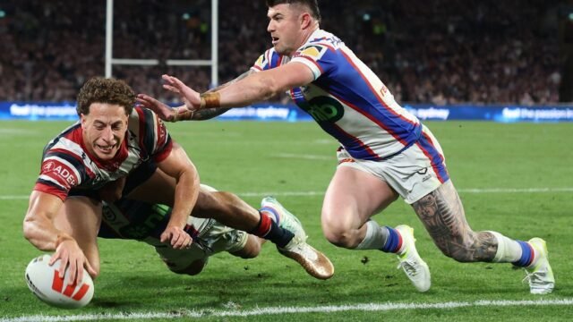 Mark Nawaqanitawase scores twice as Sydney Roosters clinch 16th NRL title against Newcastle Knights