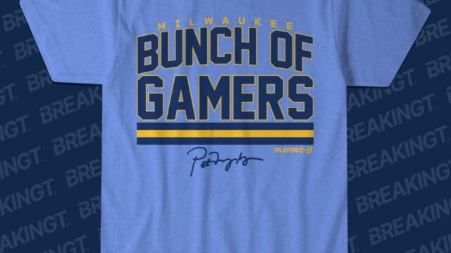 Milwaukee Brewers celebrate NL pennant with new postseason T-shirts as they aim for first world title