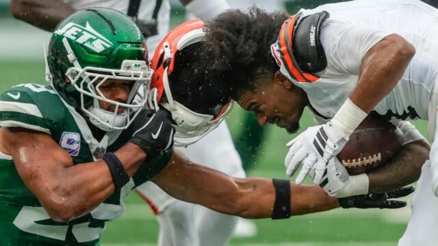 Jets safety Minkah Fitzpatrick to appeal NFL fine for helmet-to-helmet hit on Browns’ KC Concepcion