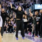 Golden State Valkyries coach Natalie Nakase collapses from exhaustion but leads team to playoff win
